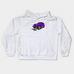 Jeep Wrangler - Purple Kids Hoodie